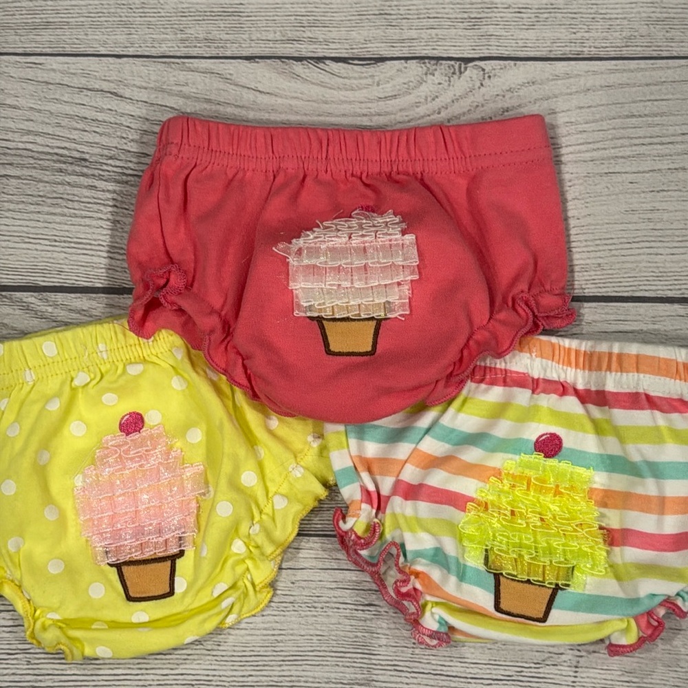 Quiltex Baby Girls Ice Cream Print Kids Bloomers Set